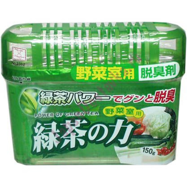 Дезодорант-поглотитель неприятных запахов,экстракт зелёного чая, для холодильника (овощная камера), KOKUBO 150 г