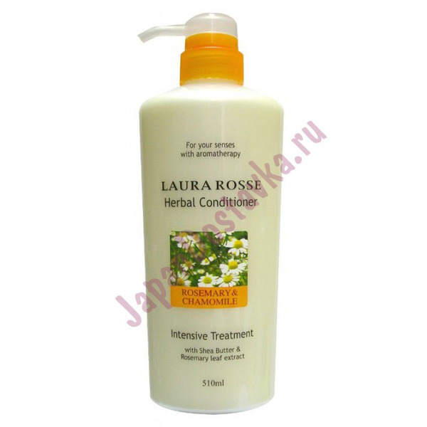 Растительный кондиционер Ромашка и Розмарин Herbal Shampoo (для сухих, ослабленных волос), LAURA ROSSE   510 мл