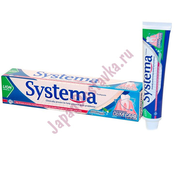 Зубная паста Systema Gum Care Toohtpaste Breezy Mint, CJ LION 160 г