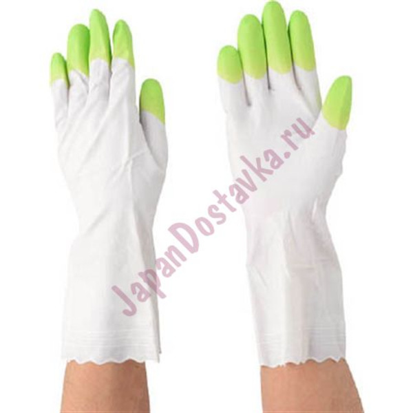 Перчатки для бытовых и хозяйственных нужд (винил, тонкие) Family, ST размер L (зеленые)