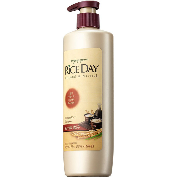 Шампунь для поврежденных волос увлажняющий Rice Day, CJ LION 550 мл