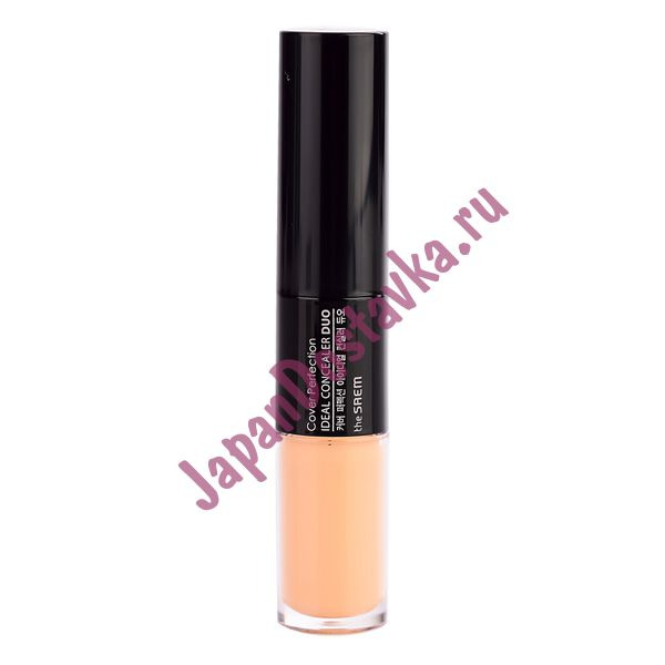 Двойной консилер Cover Perfection Ideal Concealer Duo, оттенок 02 (насыщенный беж), THE SAEM   4,5 г/4,2 г