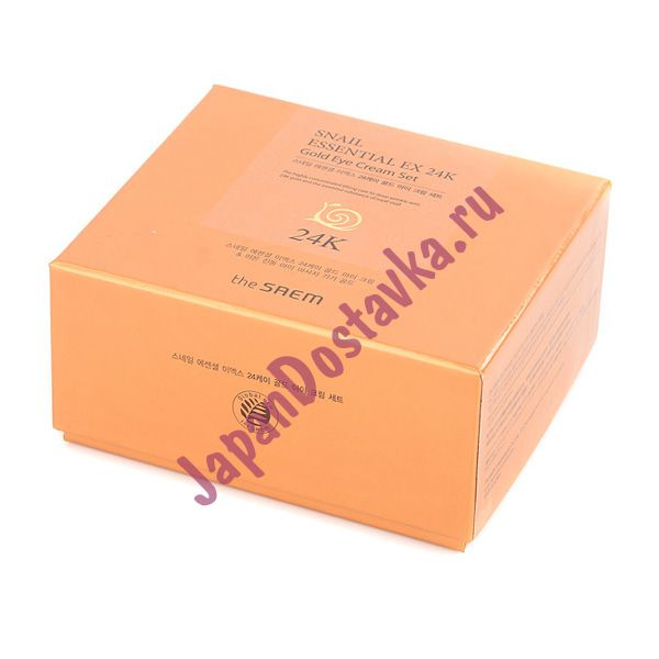 Крем для глаз и вибромассажер Snail Essential EX 24K Gold Eye Cream Set, SAEM 30 мл