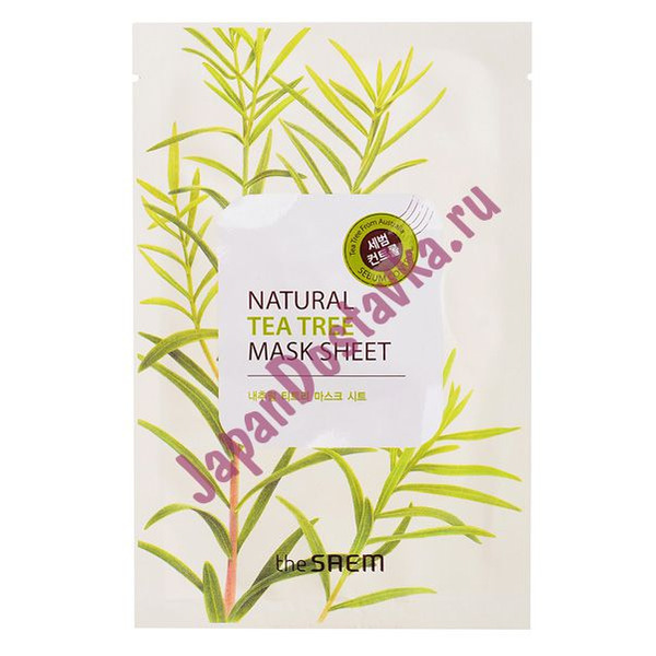Маска тканевая с экстрактом чайного дерева Natural Tea Tree Mask Sheet, SAEM 21 мл