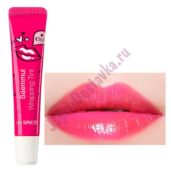 Тинт для губ Saemmul Wrapping Tint PK01 Rose Pink (розовый), SAEM 15 г