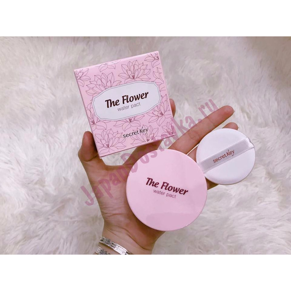 Увлажняющая основа под макияж The Flower Water Pact, тон № 02 (натуральный беж) Natural Beige, SECRET KEY   15 г