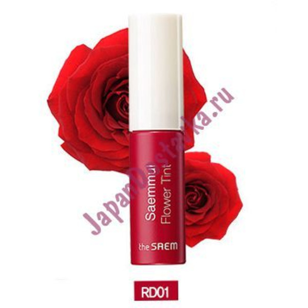 Цветочный тинт для губ Saemmul Flower Tint оттенок RD 01 - Chosuns Rose (роза), SAEM 10 мл