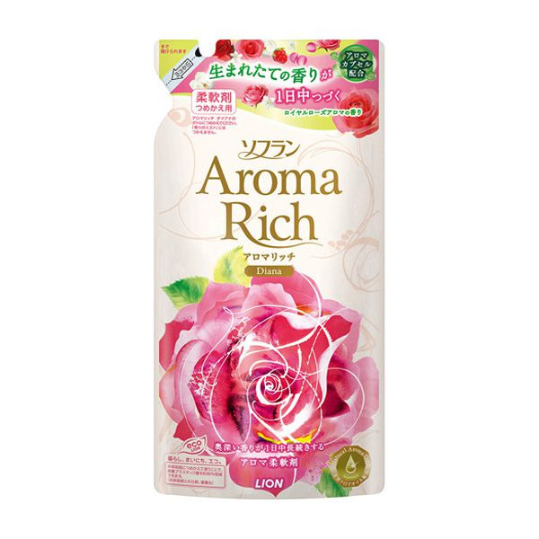 Кондиционер для белья Aroma Rich Diana (роза), LION 450 мл (запаска)