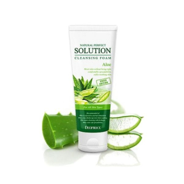 Пенка для умывания с алоэ Natural Perfect Solution Cleansing FoamGreen Edition Aloe, DEOPROCE 170 г