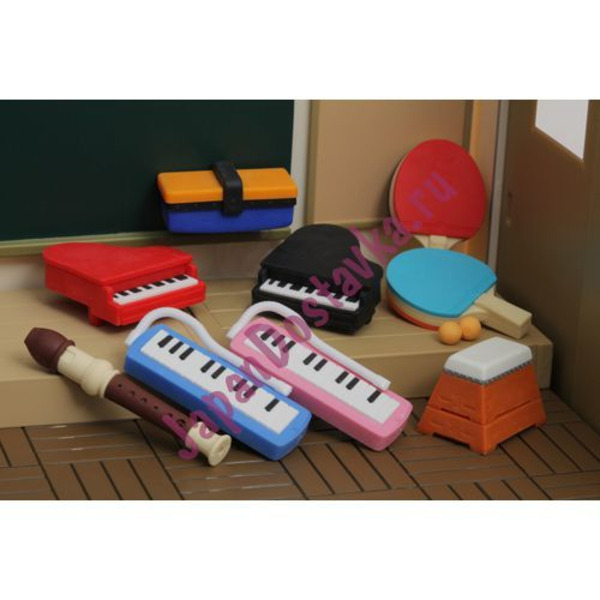 Сувенирный набор 3D-ластиков Музыкальная школа, IWAKO 7 шт.