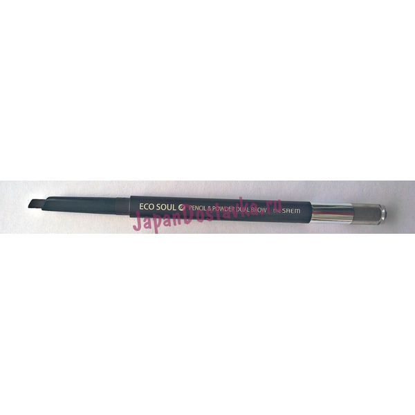 Карандаш-пудра для бровей Eco Soul Pencil & Powder Dual Brow оттенок 03 Black gray, SAEM   0,5 г/ 0,3 г