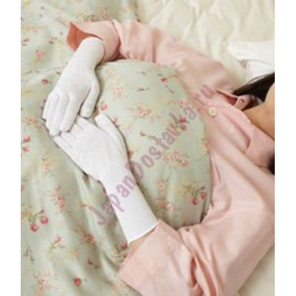 Белые гипоаллергенные перчатки свободного размера из хлопка и вискозы с хитозаном Family, длина 29 см, ST  1 пара