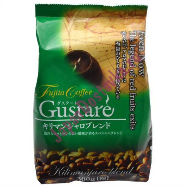 Японский кофе молотый обжаренный Gusutare Килиманджаро микс, FUJITA COFFEE 300 г (пакет)