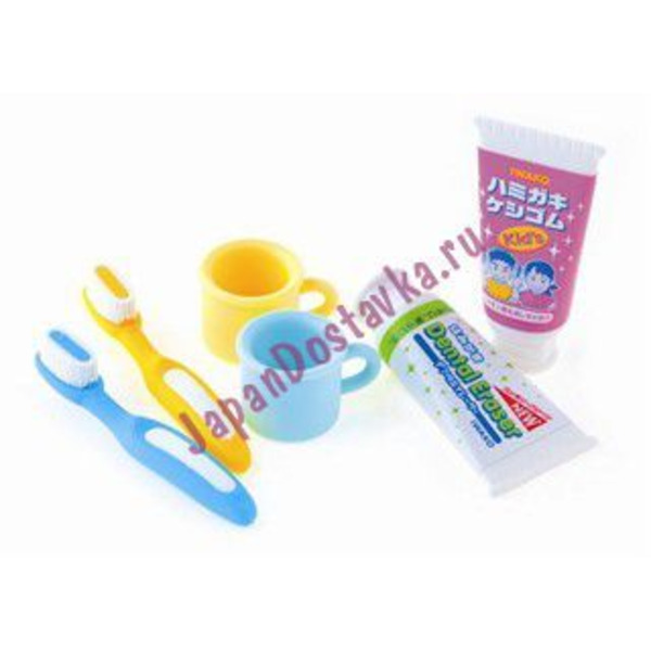 Ластики фигурные Набор для чистки зубов (щетка, кружка) TOOTHPASE & TOOTHBRUSH, IWAKO