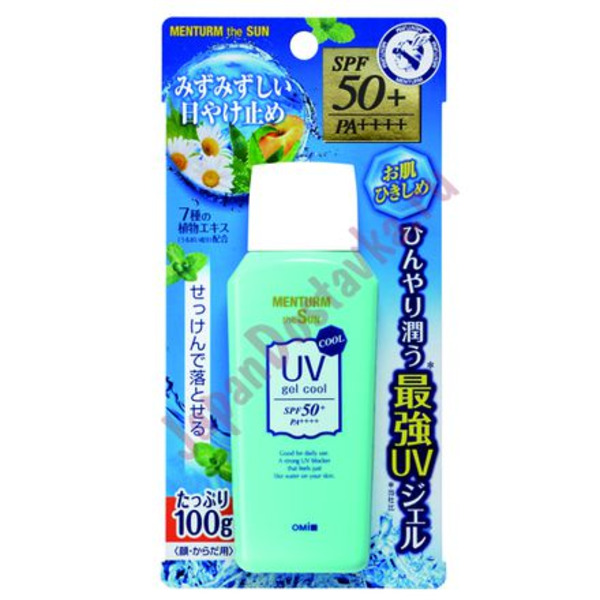 Освежающий и увлажняющий солнцезащитный гель для лица и тела с ментолом Menturm the Sun UV Gel Cool SPF50+ PA++++, OMI BROTHER  100 мл