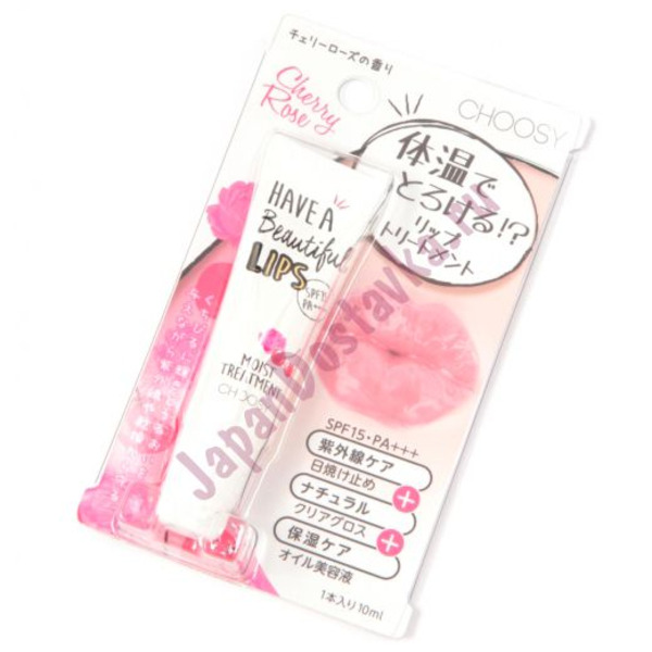 Солнцезащитный увлажняющий бальзам для губ Pure Smile Choosy Have A Beautiful Lips Moist Treatment Cherry & Rose SPF15 PA+++, SUN SMILE 
