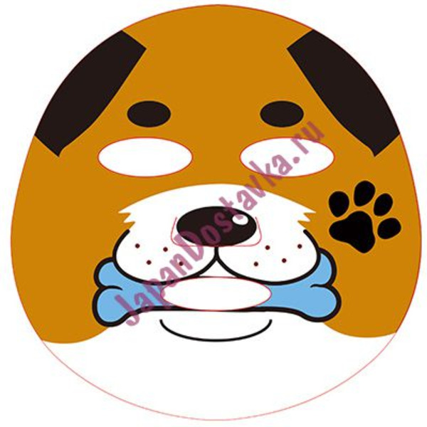 Увлажняющая маска для лица Pure Smile Art Mask с экстрактами фруктов, с рисунком (щенок сиба-ину), SUN SMILE  27 мл