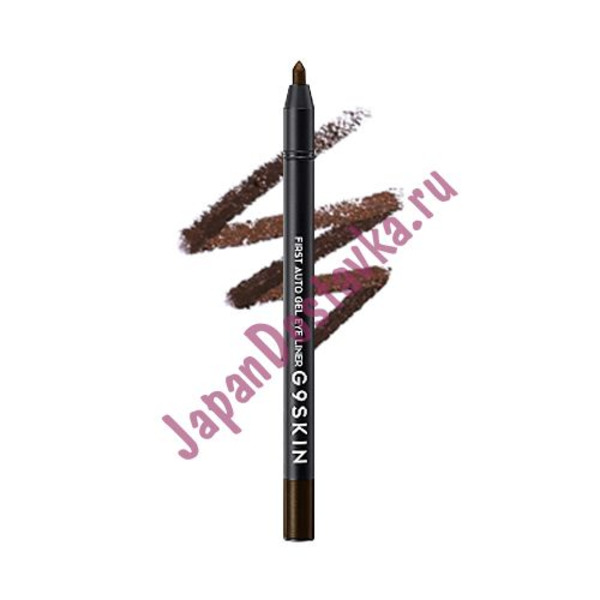 Карандаш для глаз гелевый G9 First Auto Gel Eye Liner, оттенок 03 Choco Brown, BERRISOM   0,5 г