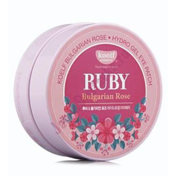 Патчи для глаз гидрогелевые с маслом болгарской розы Koelf Ruby & Bulgarian Rose Eye Patch, PETITFEE 60 шт