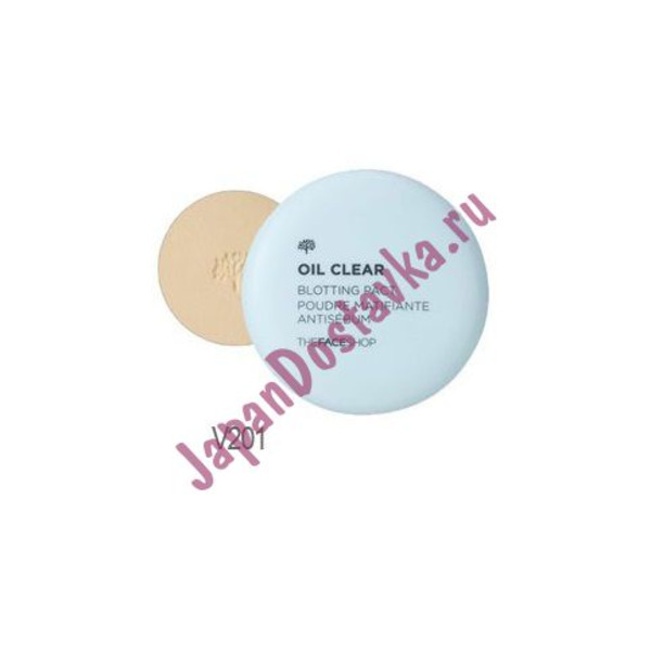 Пудра компактная Oil Clear Smooth & Bright Pact, тон V201 (светло-бежевый), THE FACE SHOP   9 г