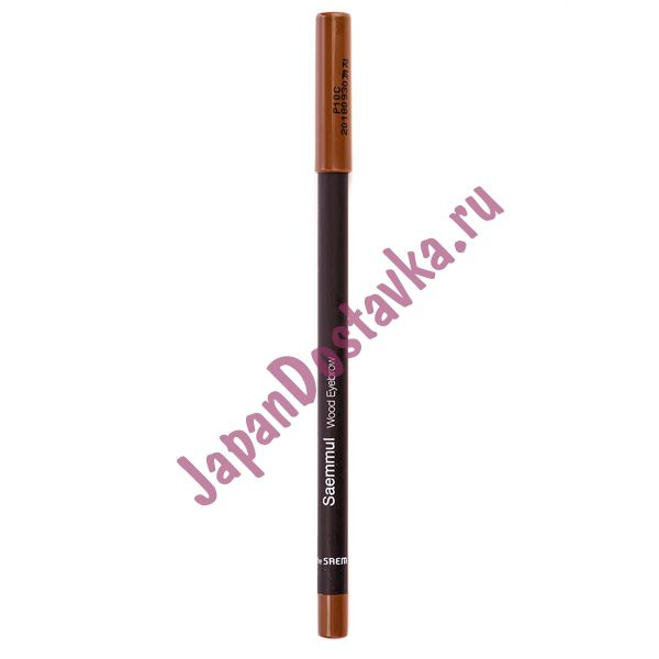 Карандаш для бровей Saemmul Wood Eeyebrow, оттенок 01 Brown (коричневый), THE SAEM