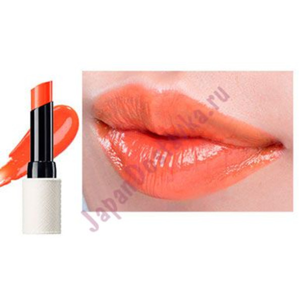 Глянцевая помада для губ Kissholic Lipstick G, оттенок OR01 More Than You (коралловый), THE SAEM   4,1 г