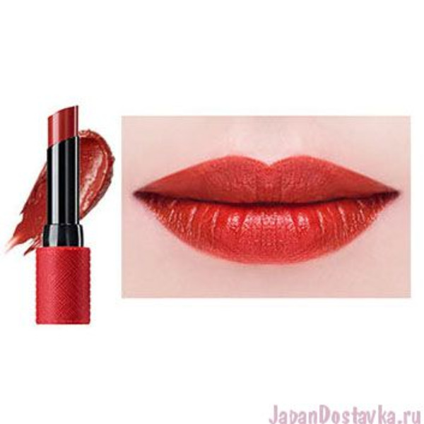 Матовая помада для губ Kissholic Lipstick S тон RD06 Red Brick  (красный кирпич), THE SAEM   4,1 г