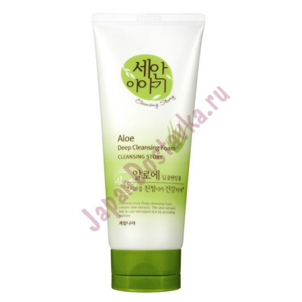 Пенка для умывания с экстрактом алоэ Story Foam Cleansing Aloe, WELCOS 120 г