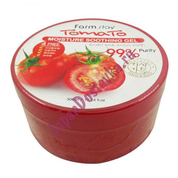 Увлажняющий, успокаивающий многофункциональный гель с томатом Moisture Soothing Gel Tomato, FARMSTAY   300 мл