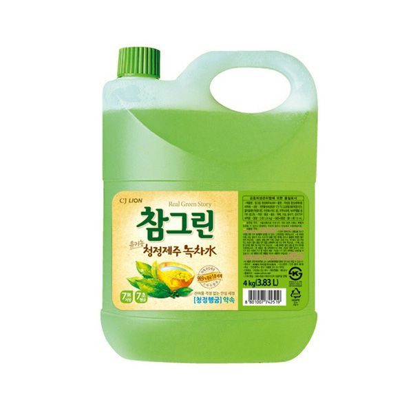 Средство для мытья посуды Chamgreen с ароматом зеленого чая, CJ LION   3830 мл (канистра)
