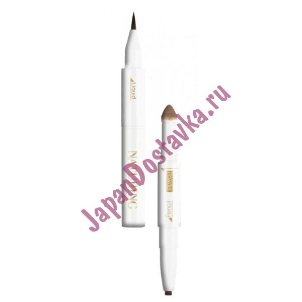 Водостойкая подводка для бровей 3 в 1 3WAY EYE BROW тон 01 (темно-коричневый) , Naturing