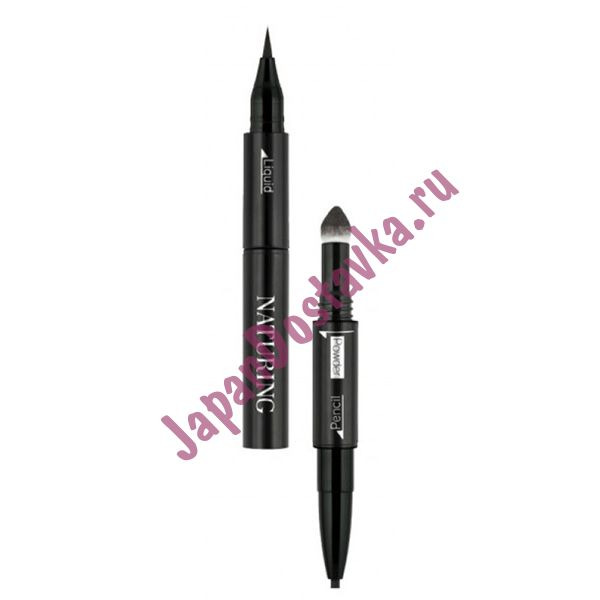 Водостойкая подводка для глаз 3 в 1 3WAY EYE LINER тон 02 (коричневый), Naturing