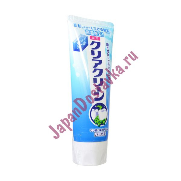 Освежающая лечебно-профилактическая зубная паста Clear Clean Extra Cool, с микрогранулами (с эффектом прохлады и мятным вкусом), KAO 130 г
