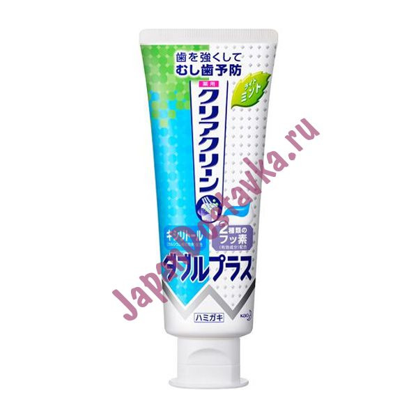 Лечебно-профилактическая зубная паста Clear Clean Double Plus с микрогранулами и ксилитом (вкус мяты), KAO 130 г