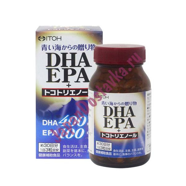 Омега 3 + токотриенол (DHA EPA+ tokotrienol), Orihiro 180 капсул