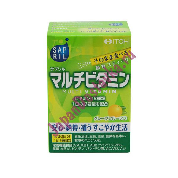 Японский БАД Саприл мультивитаминный со вкусом грейпфрута (30 дней), Itoh 30 саше