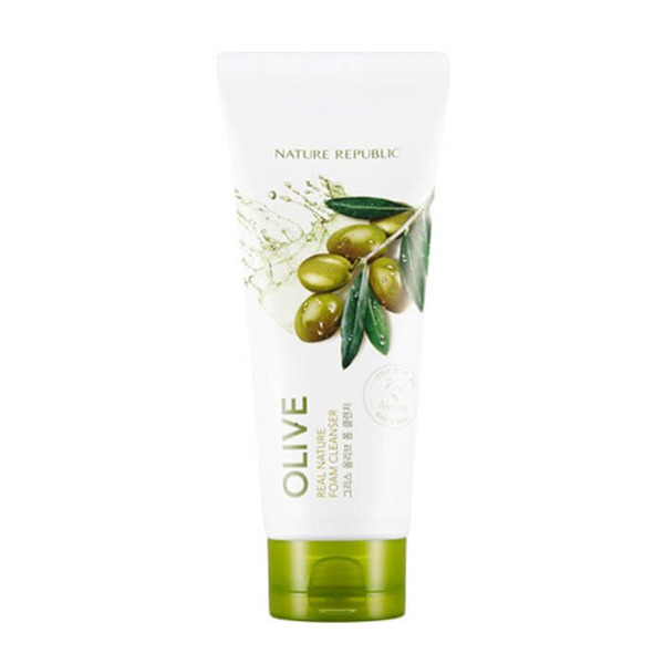 Пенка для умывания с экстрактом оливы Real Nature Olive Foam Cleanser, NATURE REPUBLIC   150 мл