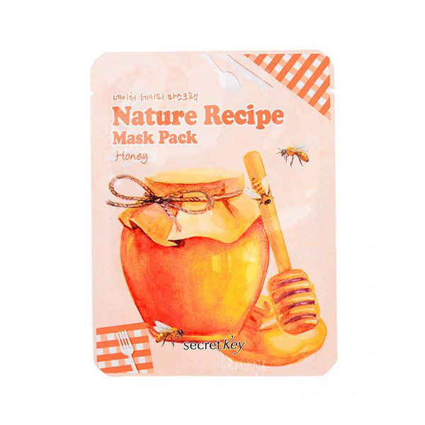 Маска тканевая медовая Nature Recipe Mask Pack Honey, SECRET KEY   20 г