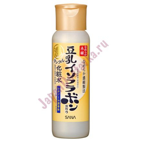 Антивозрастной набор: увлажняющее молочко + лосьон с ретинолом и изофлавонами сои Wrinkle Milk, SANA 150 мл + 40 мл