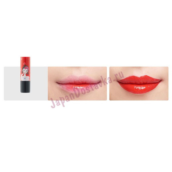 Бальзам для губ Make Up Tina Tint Lip Essence Balm, оттенок Scarlet Red, FASCY   4 г