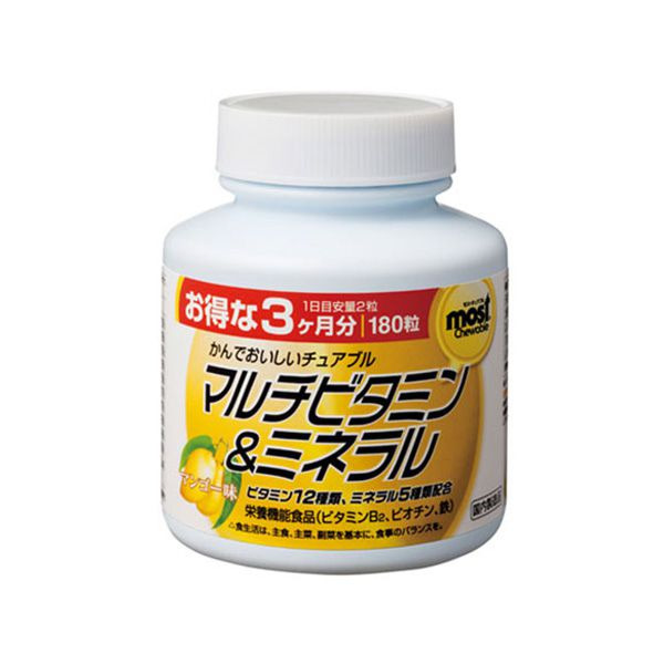 Японский БАД Мультивитамины и минералы со вкусом манго, Orihiro 180 шт