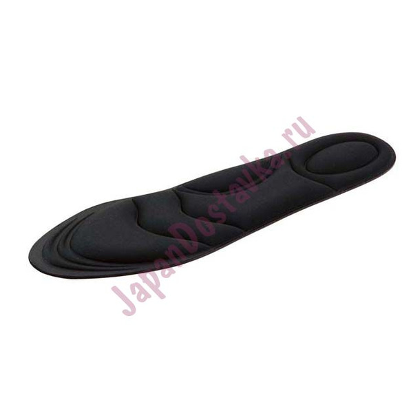 Мягкие анатомические стельки с антибактериальным эффектом для спортивной обуви Soft Fit, FUDO KAGAKU (черные, 25-28 см)
