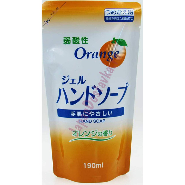 Слабокислотное жидкое мыло-гель для рук Eoria Orange Gel Hand Soap, ROCKET SOAP  190 мл (запасной блок)