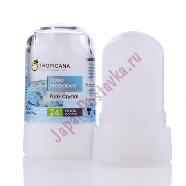 Дезодорант-кристалл без добавок Natural Crystal Deodorant, TROPICANA  70 г