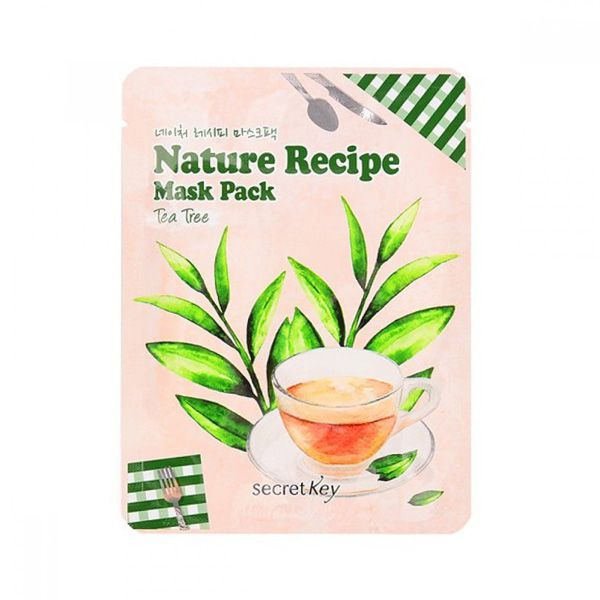 Маска тканевая чайное дерево Nature Recipe Mask Pack_Tea Tree, Secret Key 20 г