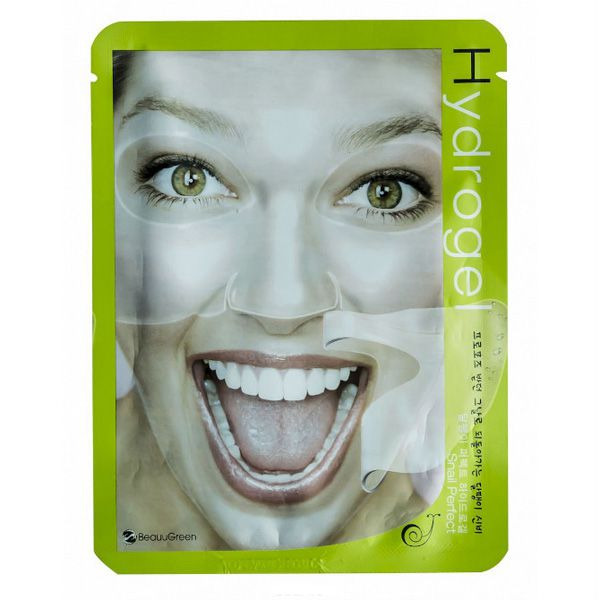 Гидрогелевая маска для лица с фильтратом секреции улитки Snail Perfect Hydrogel Mask, BEAUUGREEN   28 г