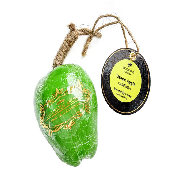 Натуральное СПА мыло фруктовое, фигурное, ручной работы HEALTHCARE  (Зеленое яблоко) 120 г