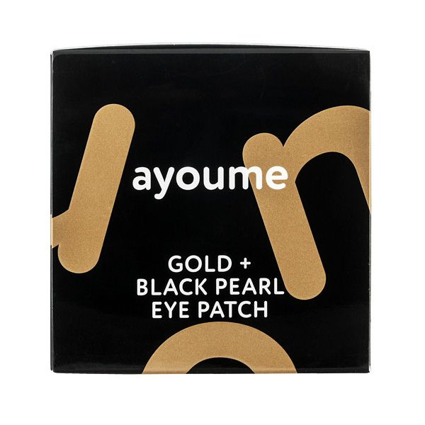 Патчи для глаз от темных кругов с экстрактом золота и черного жемчуга Gold+Black Pearl Eye Patch, AYOUME 60 шт.