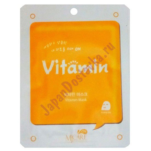 Тканевая маска для лица c экстрактом облепихи MJ Care On Vitamin Mask, MIJIN   22 г