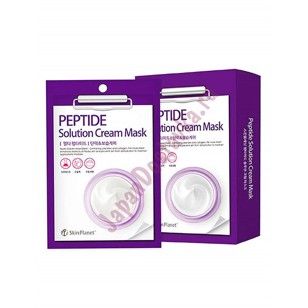 Тканевая кремовая маска для лица с пептидами Skin Planet Peptide Solution Cream Mask, MIJIN   30 г